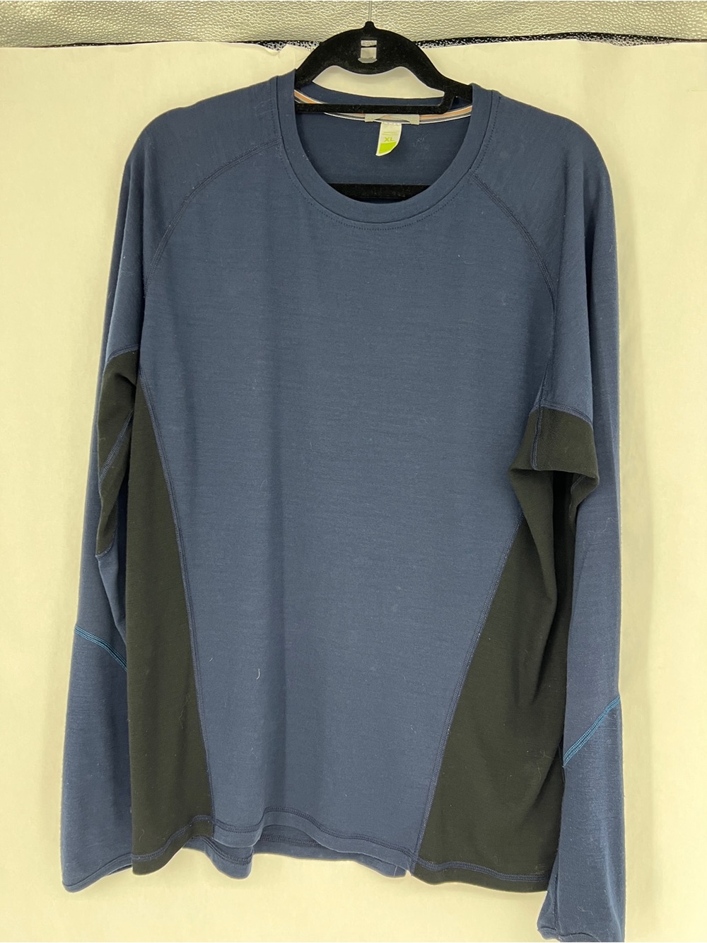 Smartwool Men's Long Sleeve Crew in Blue and Black 100% merino wool